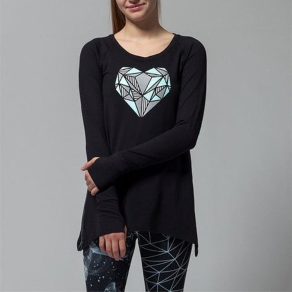 Lululemon Ivivva Heart You Practice Ready Sleeve Tee Long Sleeve T-Shirt